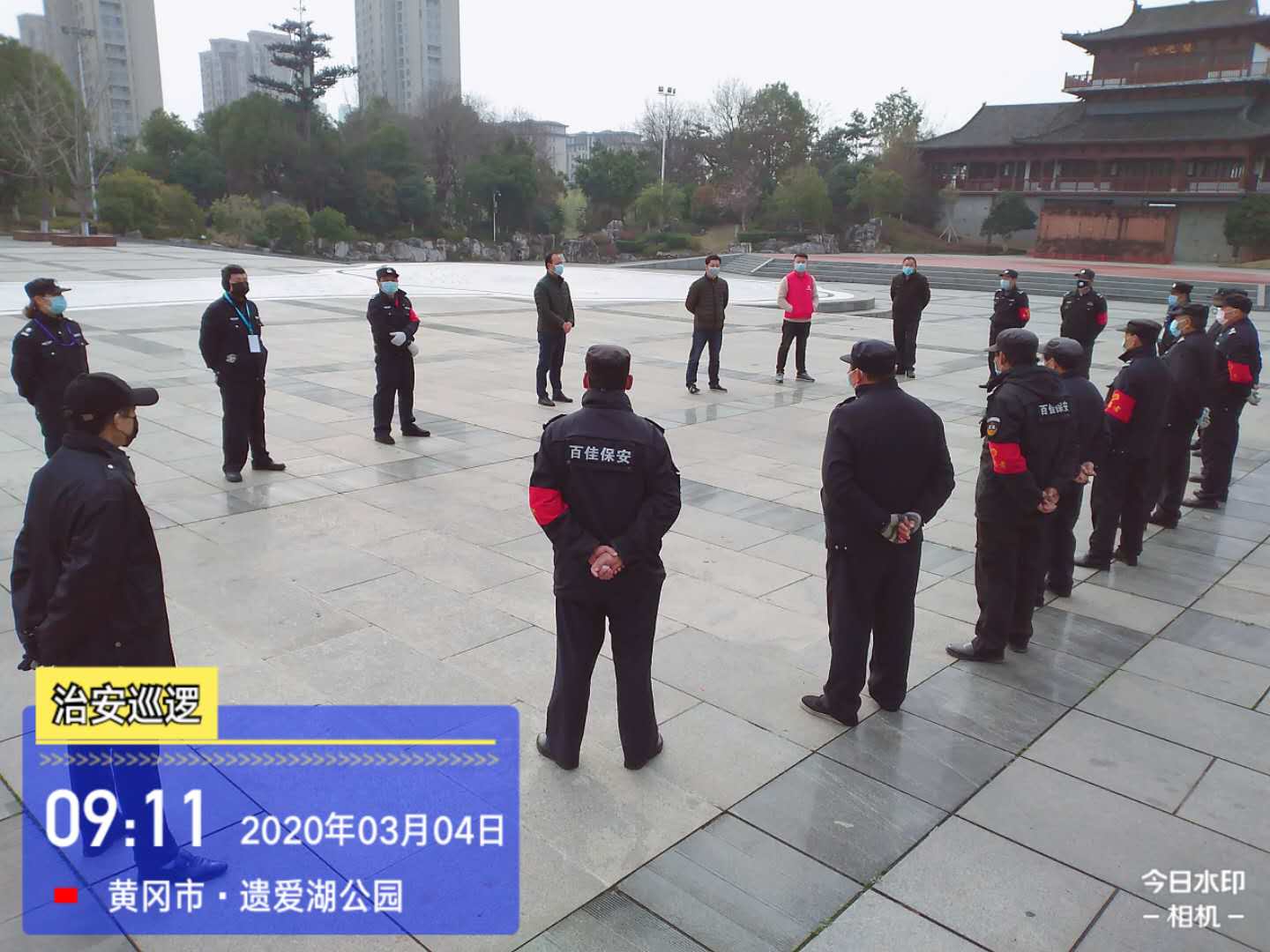 遺愛湖風(fēng)景區(qū)項(xiàng)目部保安人員在疫情期間，堅(jiān)守在各自崗位，保障景區(qū)秩序